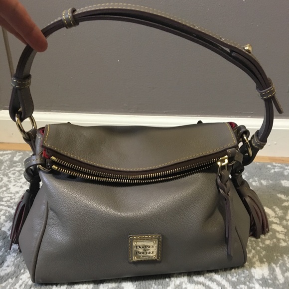 Dooney & Bourke Handbags - Dooney calf mini satchel in Mushroom